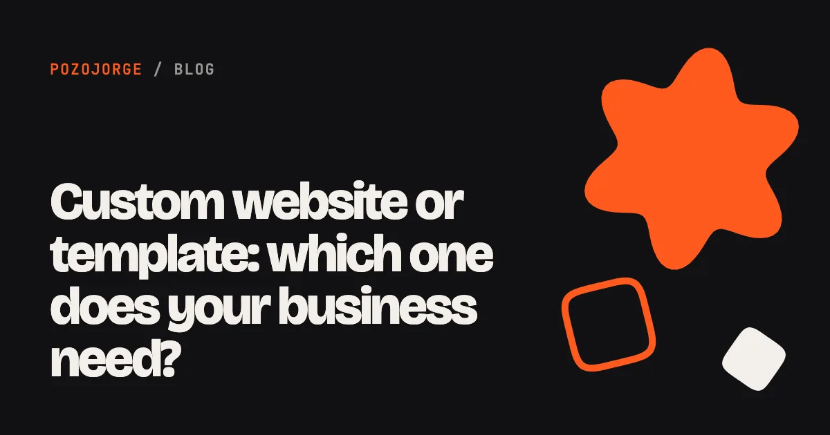 Cover illustration for an article comparing custom websites and templates