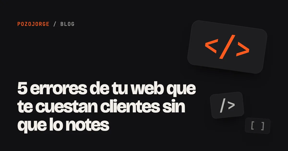 Portada de un artículo sobre errores web que le cuestan clientes a un negocio