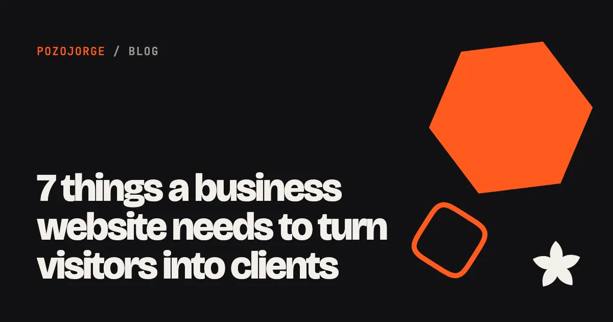 Cover illustration for an article about the elements a business website needs to get clients