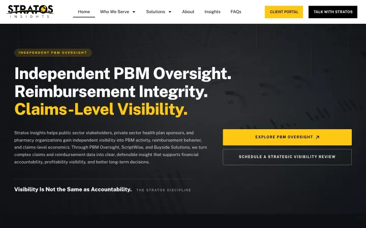 Stratos Insights sitio web
